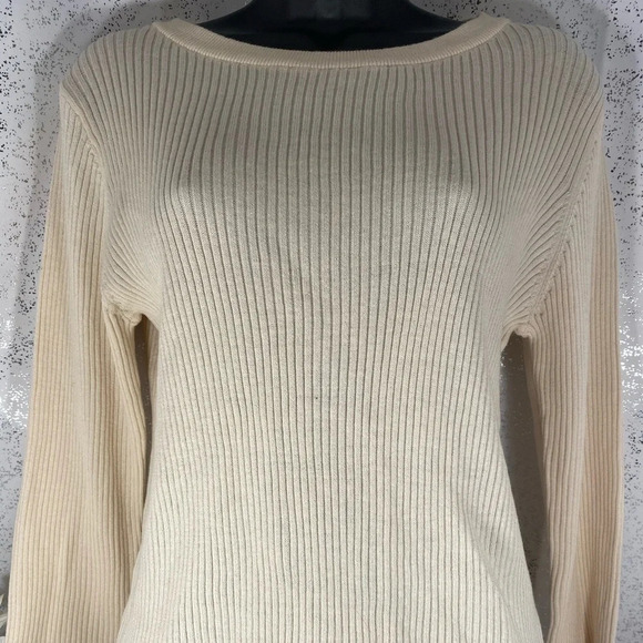 🆕 Aeropostale Cream Long Sleeve Sweater Shirt - Picture 3 of 9